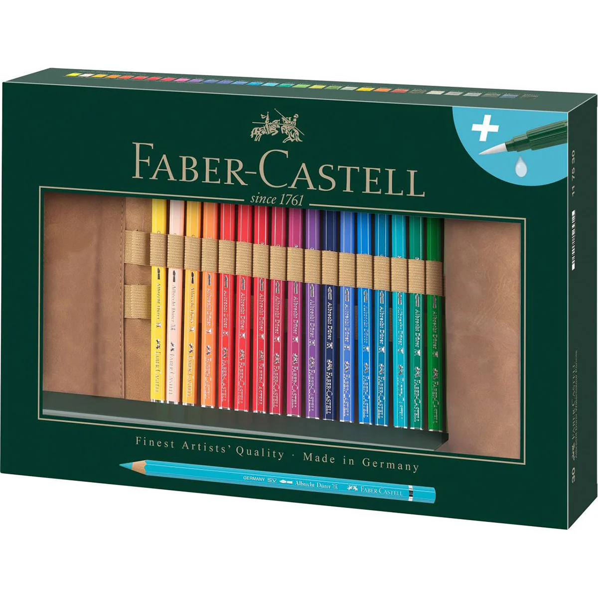 30 Lápices de colores Aqua con estuche enrrollable Faber-Castell - Imagen 2