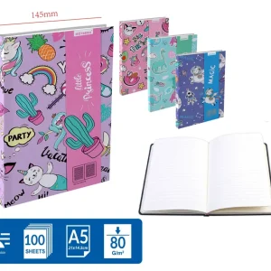 CUADERNO DE NOTAS 1 RAYA A5 80G 100H 4 MODELOS PARTY,DINO,MAGIC,BIG