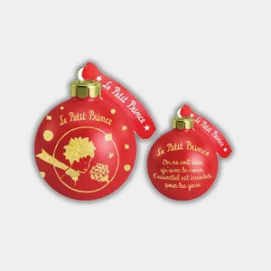 Bola de Cristal Navidad «El Principito» Roja y Dorada